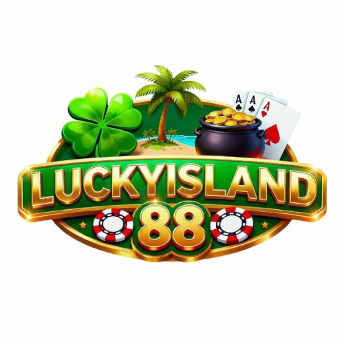 Mobile app download banner showing Android and iOS options for LuckyIsland88